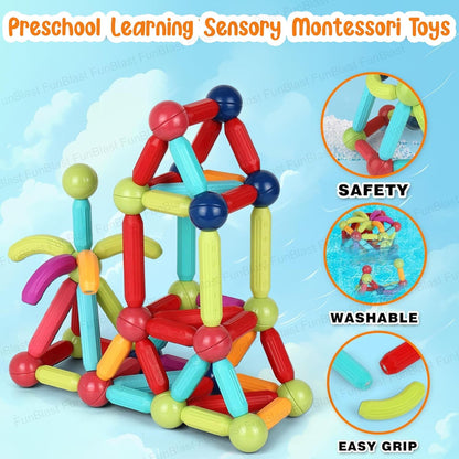 FunBlast DIY Plastic Building Blocks for Kids Building Blocks Toy for Kids Puzzle Games for Kid, Toys for Children Educational & Learning Toy for Kid, Girls & Boys - (250+ Blocks with 38 Wheels)