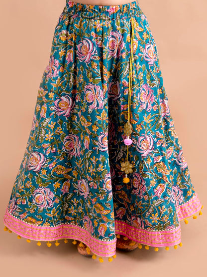 Pspeaches Girls Cotton Ready To Wear Readymade Lehenga And Choli Set