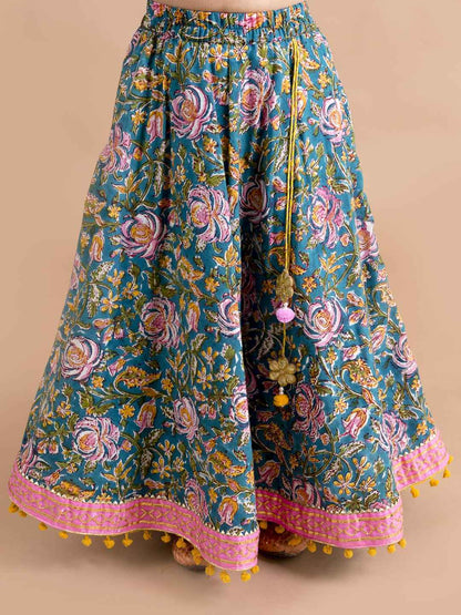 Pspeaches Girls Cotton Ready To Wear Readymade Lehenga And Choli Set