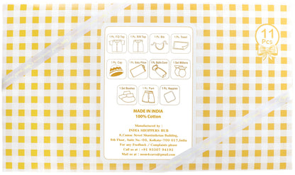 MOM CARE Newborn Baby Gift Set Has All Newborn Baby Essential Clothes in Baby Gift Set for or Girls Unisex 11 pcs Yellow