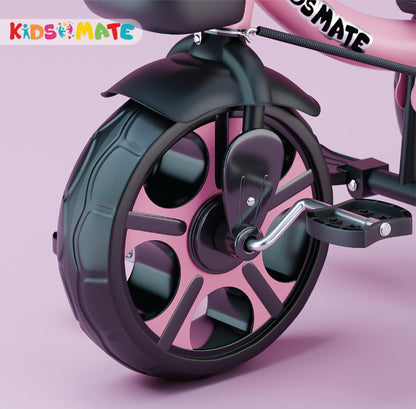 Kidsmate Xplorer 3-in-1 Tricycle for Kids | Durable Plug & Play Baby Trike with EVA Wheels, Safety Rail & Push Handle for Parents | Safe & Comfortable Ride for Toddlers 12-48 Months