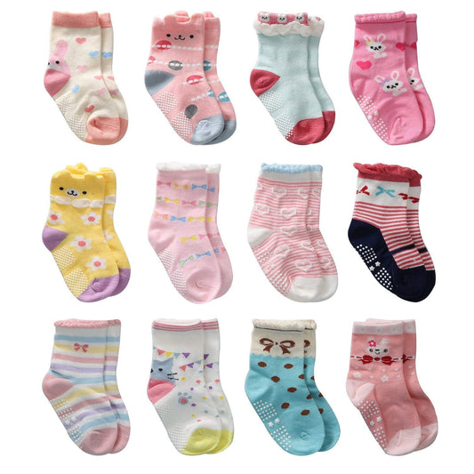 FOOTPRINTS Organic Cotton Anti-Skid Socks | Pack of 6
