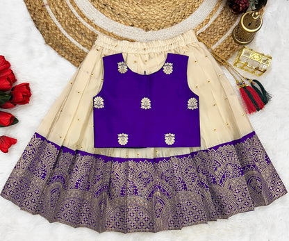 FELIZ THE DESIGNER STUDIO Girls Readymade Lehenga Choli Set