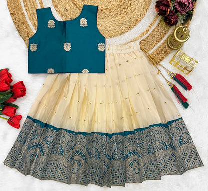 FELIZ THE DESIGNER STUDIO Girls Readymade Lehenga Choli Set