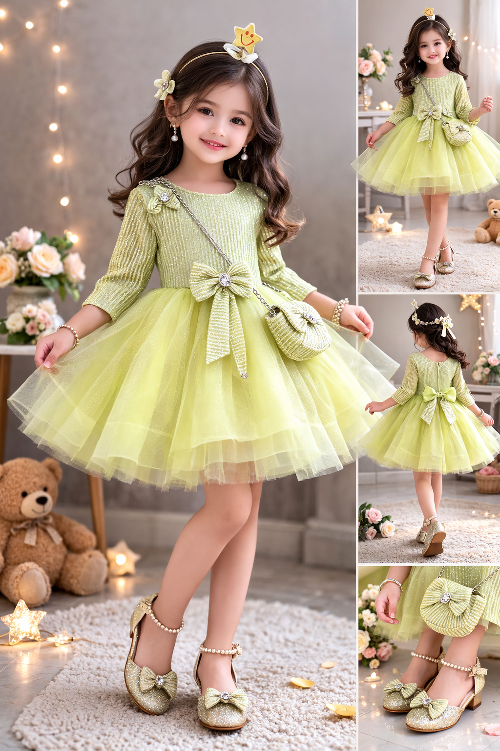 Charming Floral Dress with Purse - Perfect Coordinating Set