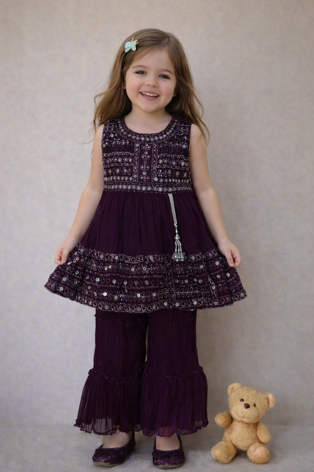 Elegant Traditional Sarara Dress for Girls - Stylish and Timeless
