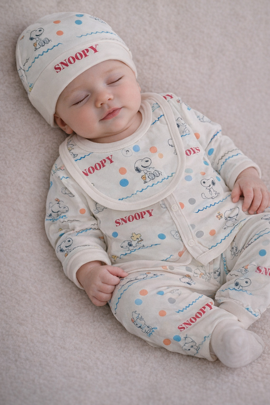 Adorable New Born Baby Clothing Set with Multicolor Patterns