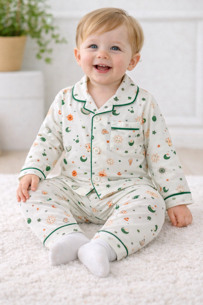 Adorable Kids Night wear Pajama Set with Colorful Patterns - Shop Now!