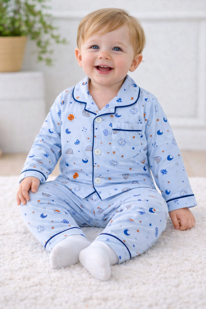Adorable Kids Night wear Pajama Set with Colorful Patterns - Shop Now!