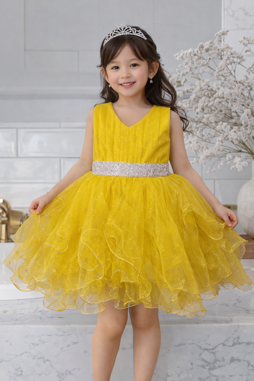 Adorable Yellow Tulle Dress for Special Occasions