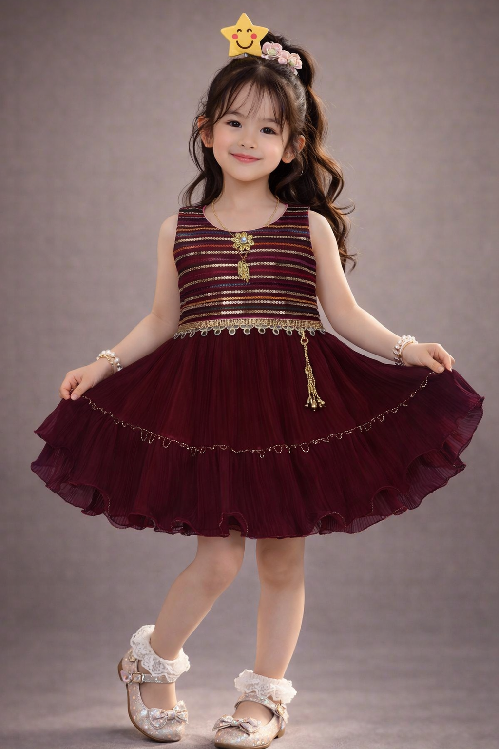 Charming Sleeveless Girls Frock for Stylish Girls