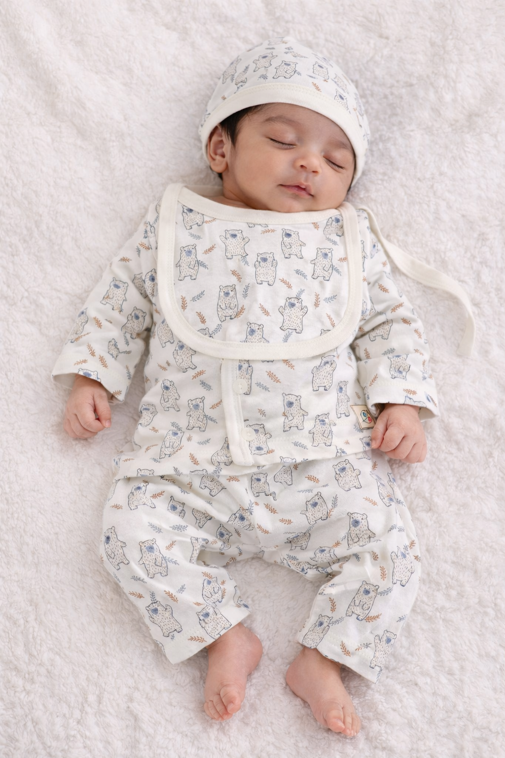 Adorable Owl Print Clothing Set for New Born