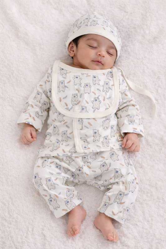 Adorable Owl Print Clothing Set for New Born