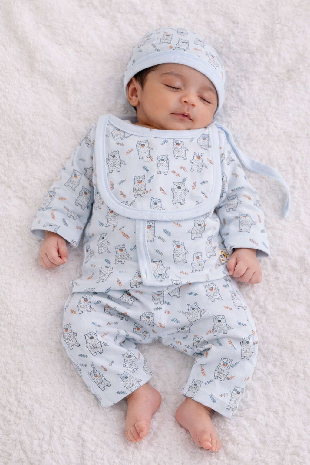 Adorable Owl Print Clothing Set for New Born