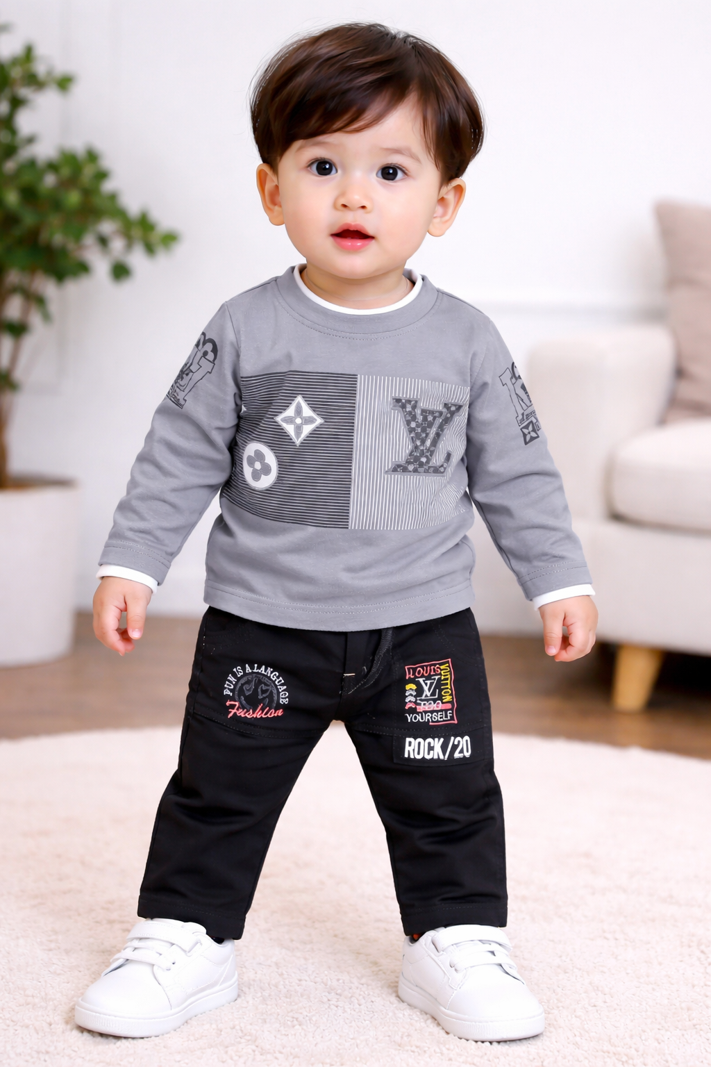 Charming Children's Outfit, full sleeve tshirt and jeans set