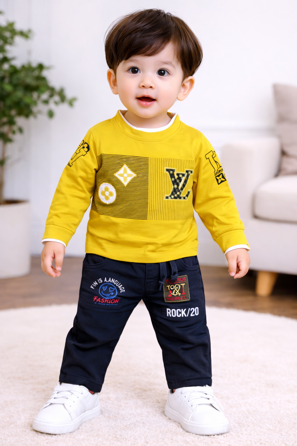 Charming Children's Outfit, full sleeve tshirt and jeans set