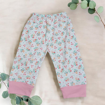Adorable Floral Animal Print Pajama Set and Top