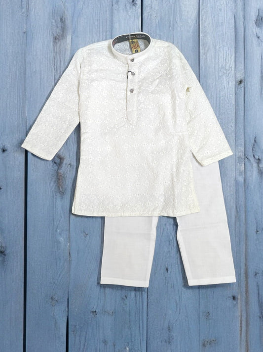 Elegant White Kurta Pajama Set for Festive Occasions - Bumblehugs