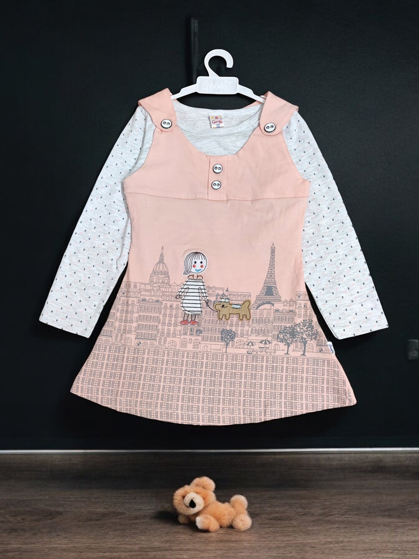 Charming girl's classic top and pajama set - Bumblehugs