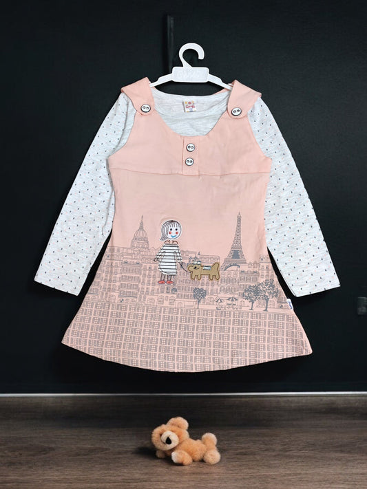 Charming girl's classic top and pajama set - Bumblehugs