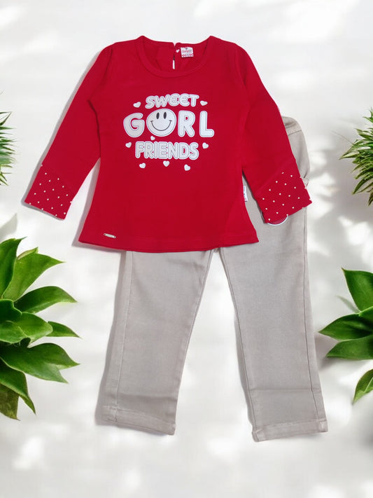 Adorable 'Sweet Girl Friends' kid's top and pajama set - Bumblehugs