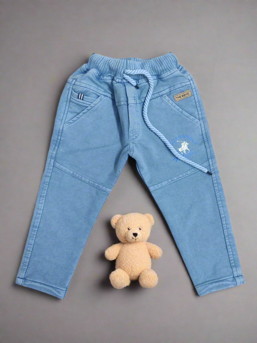 Trendy Light Blue Graphic top and Jeans set - Bumblehugs