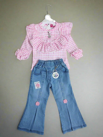 Charming Girl's top and denim jeans