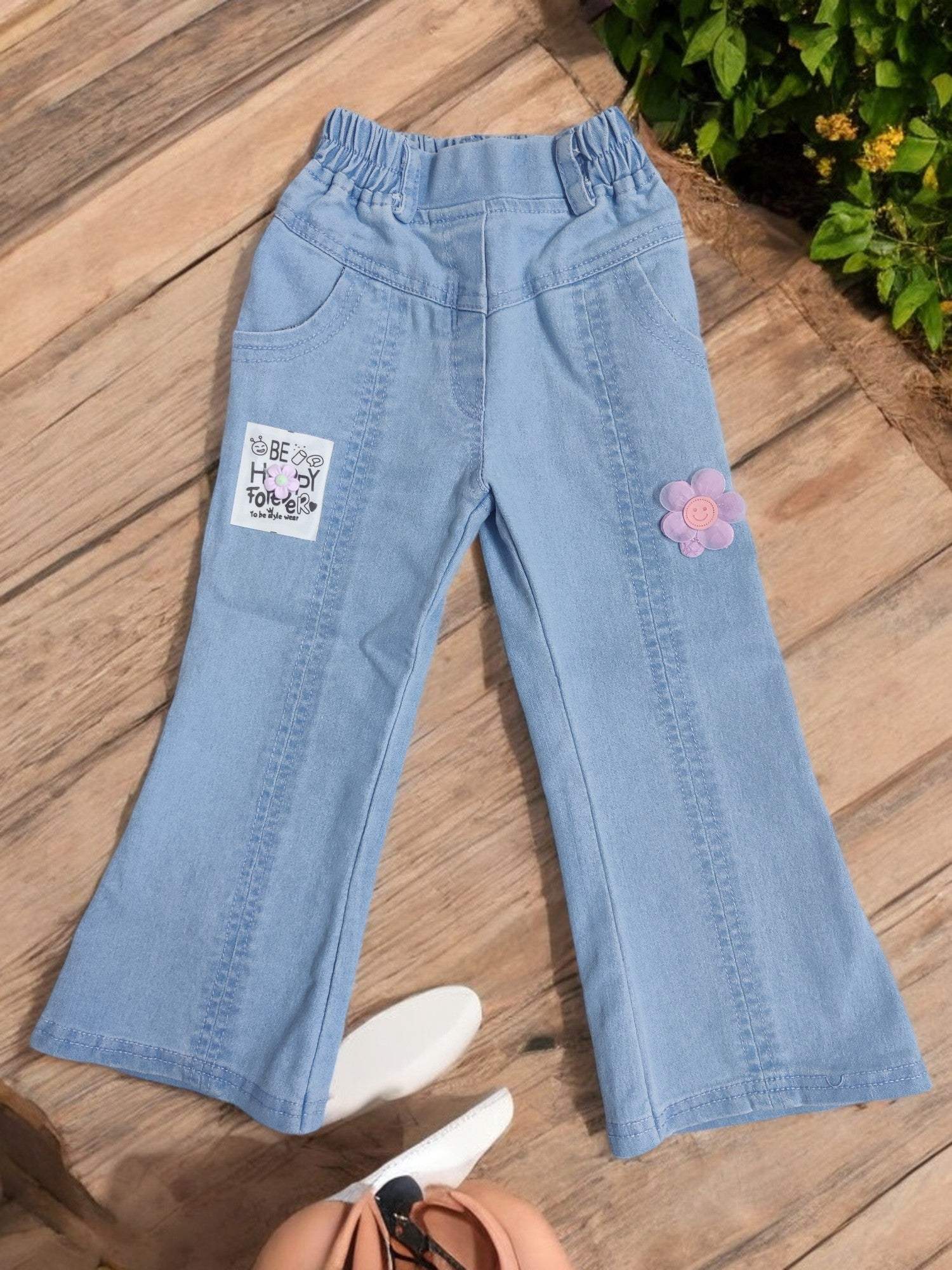 Floral Denim Jeans and Top set