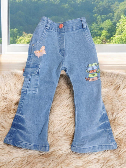 Stylish Children's Striped Outfit top and denim jeans
