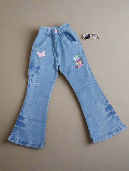 Stylish Children's Striped Outfit top and denim jeans