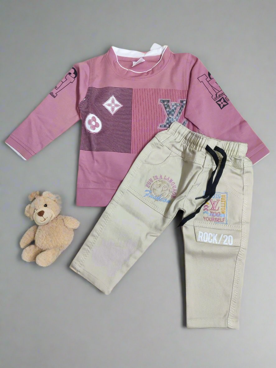 Charming Children's Outfit, full sleeve tshirt and jeans set - Bumblehugs