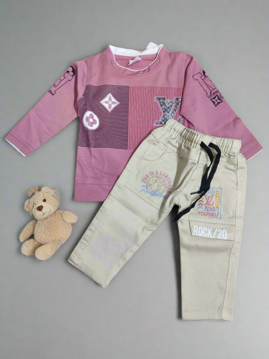 Charming Children's Outfit, full sleeve tshirt and jeans set - Bumblehugs