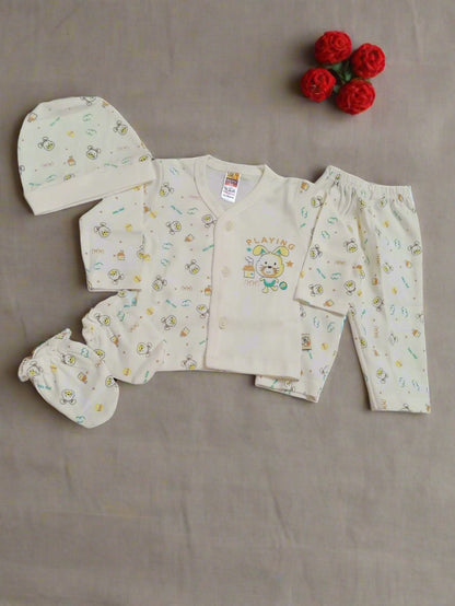 Charming New Born Clothing Set with Playful Prints