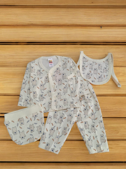 Adorable Owl Print Clothing Set for New Born
