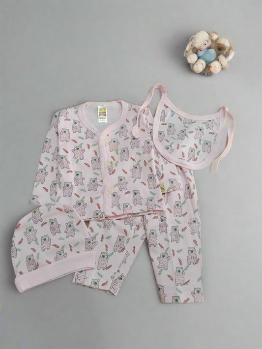 Adorable Owl Print Clothing Set for New Born