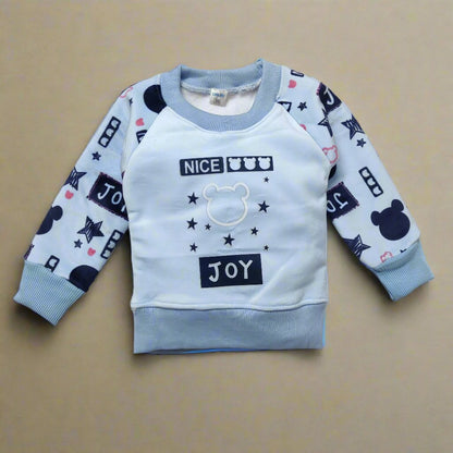 Adorable Light Blue Mickey Mouse Top and Pajama Set (Sweatshirt)
