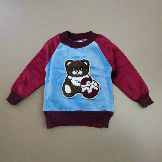 Adorable Teddy Bear Long Sleeve Sweater for Cozy Style