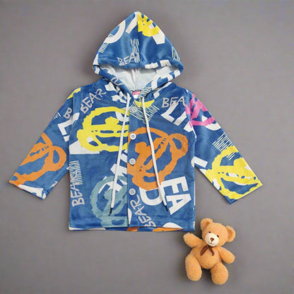 Colorful Bear Hooded Set for Kids - Cute and Cozy Clothing Set