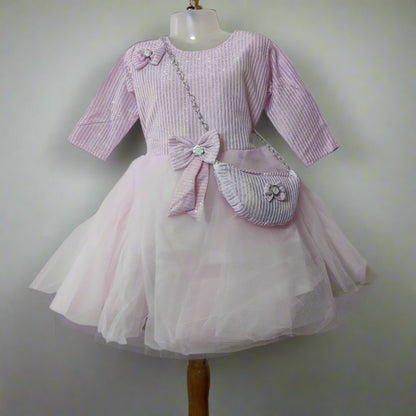 Charming Floral Dress with Purse - Perfect Coordinating Set