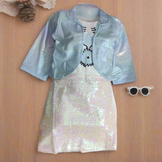 Full Sleeve Party Dress for Girls - Elegant Party Wear