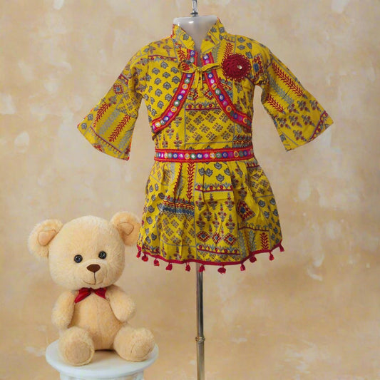 Yellow and Red Vibrant Traditional Ethnic Dress