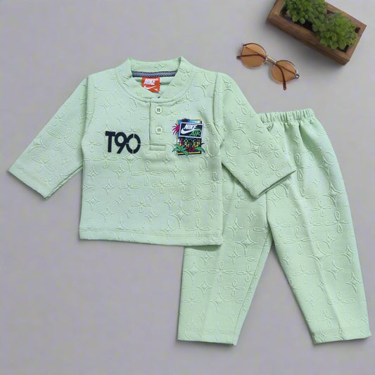 Nike Light Green Kids' top and pajama set