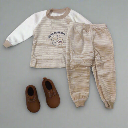 Adorable Pink and White Striped Pajama Set for Comfortable Kids Sleep