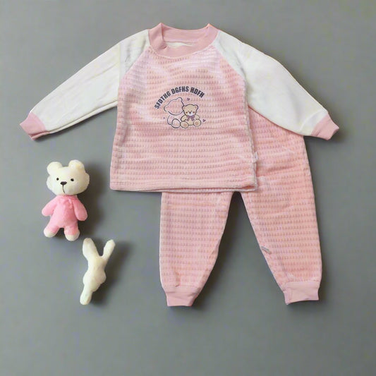 Adorable Pink and White Striped Pajama Set for Comfortable Kids Sleep