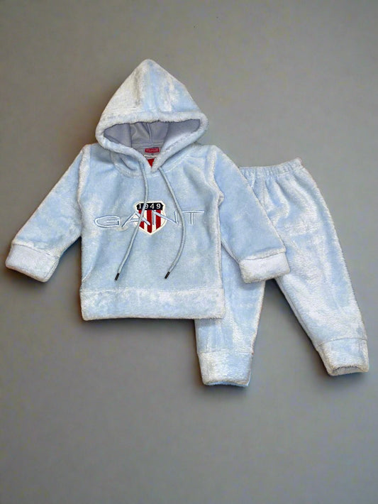 Stylish Light Blue Hoodie and Pants Ensemble