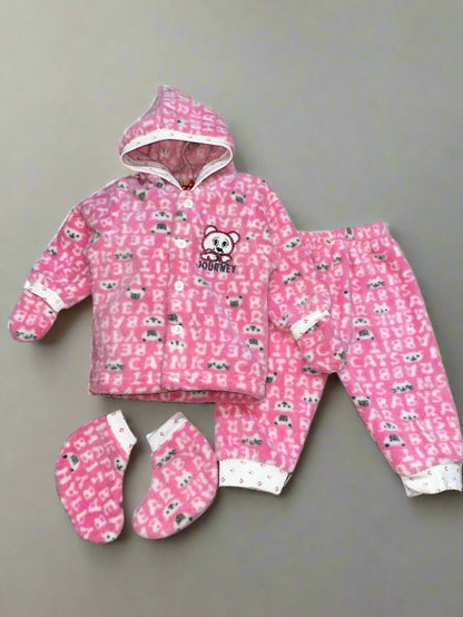 Adorable Pink and White Baby Clothing Set For New Born