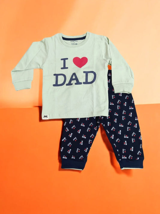 I Love Dad Baby top and pajama