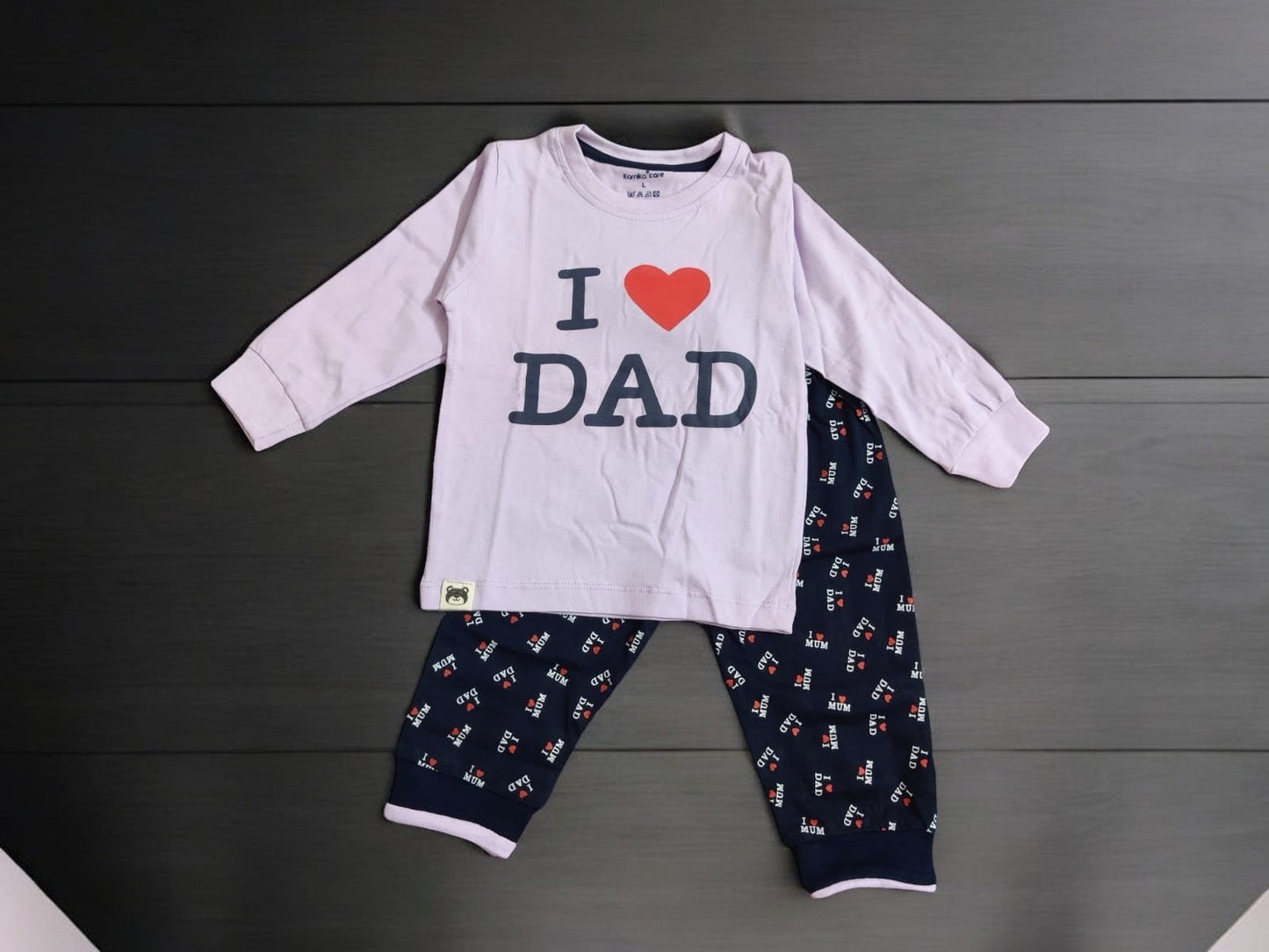 I Love Dad Baby top and pajama