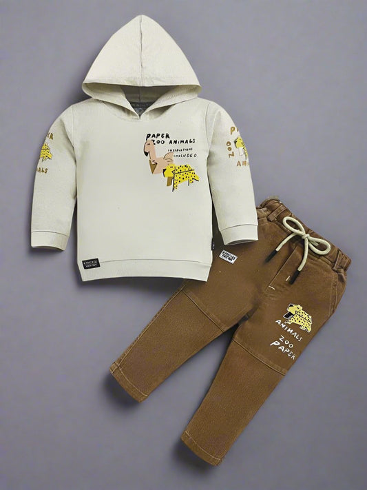 Dinosaur Hoodie and Pant Set for Kids